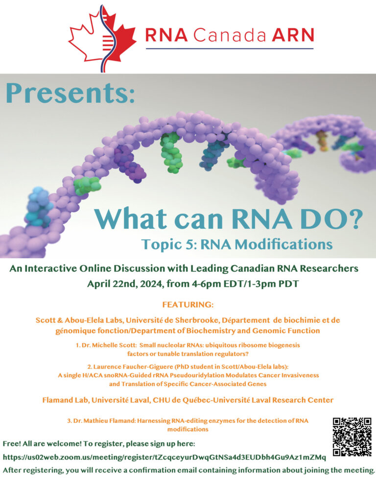 What Can RNA Do? Topic 5: RNA Modifications - RNA Canada ARN